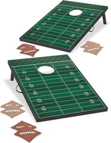 img 4 attached to 🏈 Wild Sports Tailgate Cornhole Game Set with Football Field Design, (2) 2' x 3' Boards and (8) Bags – Ideal for Backyards, Beaches, and Tailgating