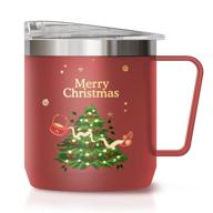 🎅 vahdam christmas mug, vacuum insulated - keeps hot & cold for up to 2 hours - 10.1 oz, durable coffee mugs for christmas gifts & decoration logo