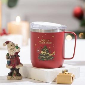 img 1 attached to 🎅 VAHDAM Christmas Mug, Vacuum Insulated - Keeps Hot & Cold for Up to 2 Hours - 10.1 oz, Durable Coffee Mugs for Christmas Gifts & Decoration