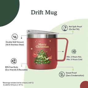 img 3 attached to 🎅 VAHDAM Christmas Mug, Vacuum Insulated - Keeps Hot & Cold for Up to 2 Hours - 10.1 oz, Durable Coffee Mugs for Christmas Gifts & Decoration