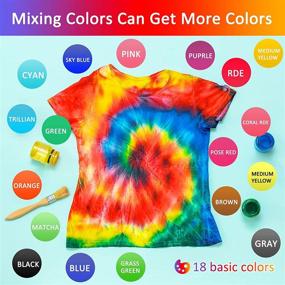 img 1 attached to AGQ Pastel Tie Dye Kit - 18 Colors Rainbow DIY Fabric Dye for Kids & Adults, Water Based One Step Tye Dye Set for Boys Girls Birthday Party - T-Shirt, Sweatshirt, Textile, Dress, Socks, Hoodie