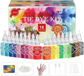 img 4 attached to AGQ Pastel Tie Dye Kit - 18 Colors Rainbow DIY Fabric Dye for Kids & Adults, Water Based One Step Tye Dye Set for Boys Girls Birthday Party - T-Shirt, Sweatshirt, Textile, Dress, Socks, Hoodie