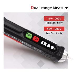 img 2 attached to Phansra Non-Contact Voltage Tester - Dual Range AC 12V-1000V/48V-1000V, Live/Null Wire & Circuit Tester, Electrical Tester with Buzzer Alarm & Wire Breakpoint Finder - Black