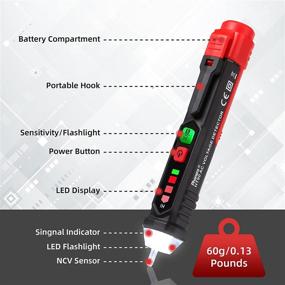 img 3 attached to Phansra Non-Contact Voltage Tester - Dual Range AC 12V-1000V/48V-1000V, Live/Null Wire & Circuit Tester, Electrical Tester with Buzzer Alarm & Wire Breakpoint Finder - Black