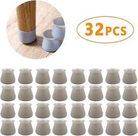 img 3 attached to 🪑 Silicone Chair Leg Caps - Furniture Silicon Protection Cover, Round Table Feet Floor Protector with Anti-Slip Bottom, Noise and Scratch Prevention (32PCS)