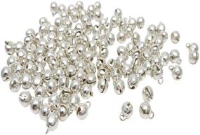 img 3 attached to 🔔 DIY Bracelet Anklets Necklace Knitting/ Jewelry Making Kit - 100pcs 1/4-Inch Silver Jingle Bell/Small Bell/Mini Bell