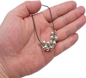 img 1 attached to 🔔 DIY Bracelet Anklets Necklace Knitting/ Jewelry Making Kit - 100pcs 1/4-Inch Silver Jingle Bell/Small Bell/Mini Bell
