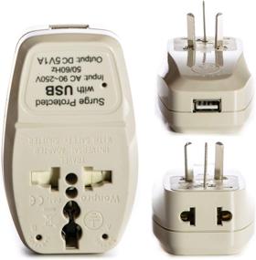 img 3 attached to OREI 3-in-1 Australia Universal Travel Adapter Plug with USB, Surge Protection, and Grounded Type I - Ideal for Australia, China & Beyond