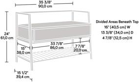 img 1 attached to Sauder North Avenue Smoked Oak Storage Bench, Enhanced SEO-friendly Finish