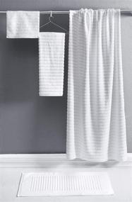 img 2 attached to 🛀 Classic Turkish Towels - Luxury Ribbed Bath Sheets Set - 100% Turkish Cotton - Extra Large, White, 3 Piece Bundle - 40 x 65 Inches - Thick, Super Absorbent