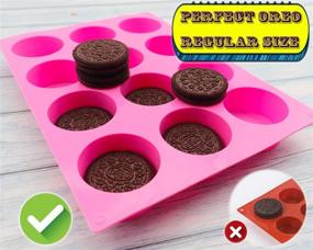 img 3 attached to 🍪 Sakolla 2 Pack Round Chocolate Cookie Molds - Cylinder Silicone Mold, Ideal for Chocolate Covered Oreos, Cakes, Candies, Puddings, Mini Soaps