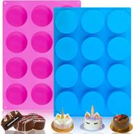 🍪 sakolla 2 pack round chocolate cookie molds - cylinder silicone mold, ideal for chocolate covered oreos, cakes, candies, puddings, mini soaps logo