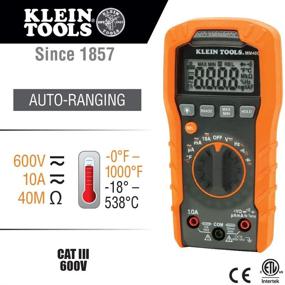 img 3 attached to ⚙️ Klein Tools MM400 Multimeter, Digital Auto Ranging, AC/DC Voltage, Current, Capacitance, Frequency, Duty-Cycle, Diode, Continuity, Temperature 600V