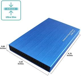 img 1 attached to 📱 Portable External Hard Drive USB 2.0 - 2.5" Slim Plug and Play Hard Drive, 100 GB Blue for Computer, MAC, Laptop, Chromebook - Storage and Backup Solution