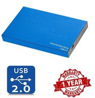 📱 portable external hard drive usb 2.0 - 2.5" slim plug and play hard drive, 100 gb blue for computer, mac, laptop, chromebook - storage and backup solution logo