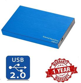 img 4 attached to 📱 Portable External Hard Drive USB 2.0 - 2.5" Slim Plug and Play Hard Drive, 100 GB Blue for Computer, MAC, Laptop, Chromebook - Storage and Backup Solution