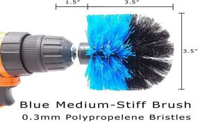 img 3 attached to 2-Pack Cone Drill Powered Beast Brush Attachment - Optimal for 🧼 Bathroom, Kitchen, Shower, Grout, Auto Detailing, Rims, and More - Effective Cleaning Solution