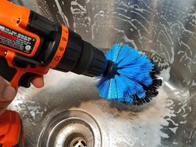 img 1 attached to 2-Pack Cone Drill Powered Beast Brush Attachment - Optimal for 🧼 Bathroom, Kitchen, Shower, Grout, Auto Detailing, Rims, and More - Effective Cleaning Solution