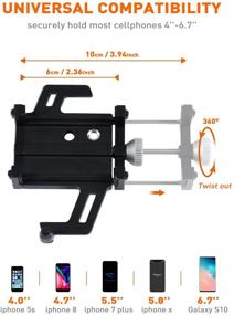 img 3 attached to Металлический держатель телефона Savadicar для Jeep Wrangler JL JLU & Gladiator JT (2018-2021), держатель для телефона на панели приборов - черный, аксессуары для интерьера