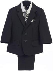 img 4 attached to Charcoal Bearer Outfit Toddler Communion Boys' Clothing in Suits & Sport Coats