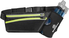 img 4 attached to SHANSHUI Running Belt Waist Pack with Water Bottle Holder and Phone Pocket – Highly Reflective and Water Resistant, Adjustable Workout Belt Compatible with iPhone and Most Smart Phones