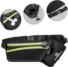 img 2 attached to SHANSHUI Running Belt Waist Pack with Water Bottle Holder and Phone Pocket – Highly Reflective and Water Resistant, Adjustable Workout Belt Compatible with iPhone and Most Smart Phones