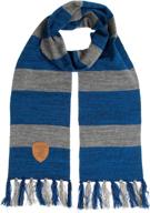 🧣 premium knit scarf with patch emblem - harry potter ravenclaw edition logo