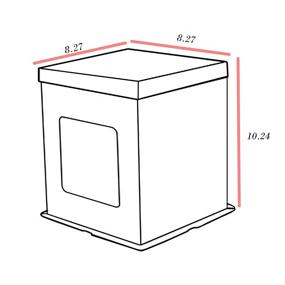 img 3 attached to 🎂 YOUNGTION 8X8X10 Large Cake Assembly Box with Transparent Window - Ideal for Bakery Food Service Equipment & Supplies