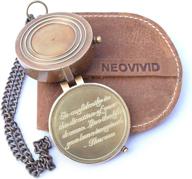 🧭 neovivid thoreau's compass: navigate graduation day confidently with engraved quote and stamped leather case логотип