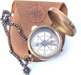 img 2 attached to 🧭 NEOVIVID Thoreau's Compass: Navigate Graduation Day Confidently with Engraved Quote and Stamped Leather Case