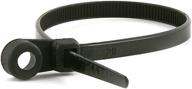 🔗 monoprice 105785 8-inch 40lbs black mountable head cable tie - 100-piece/pack (discontinued by manufacturer) logo