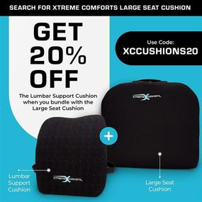 img 3 attached to Xtreme Comforts Lumbar Support Pillow - Ultimate Memory Foam Cushion with Adjustable Strap & Ventilated Mesh for Lower Back Discomfort: Set of 1