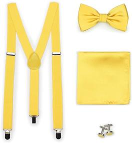 img 4 attached to Bows N Ties Matching Suspender Cufflinks Adjustable
