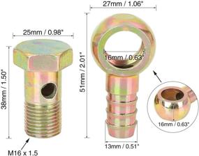 img 3 attached to AUTOHAUX Banjo Fittings Washer Motorcycle Replacement Parts for Fuel System