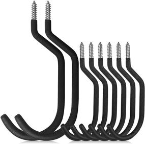 img 4 attached to Simplify Garage Organization with SAZ HOME Bike Hooks - 8 Pack Including 2 Extra Large Hooks & 6 Standard Hooks