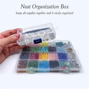 img 2 attached to 📿 Xmada Beads for Jewelry Making - Comprehensive 1725-Piece Kit with 20 Vibrant Colors of Natural Stone Beads for Bracelets, Earrings, and More