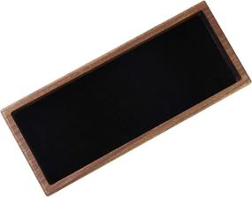 img 3 attached to Wooden Desktop Pen Tray Organizer: Office Storage Box for Coins and Keys