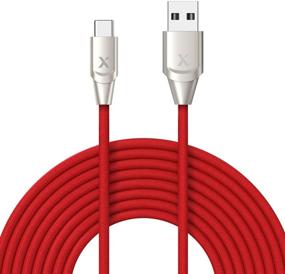 img 4 attached to 🔌 Xcentz USB Type C Cable 10ft - Fast Charging Cord for Samsung Galaxy, Pixel, LG & More - Red Charger with Nylon Braided Design