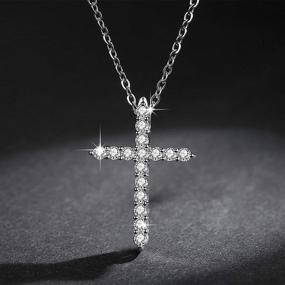 img 2 attached to 🌟 Stylish and Elegant XIANNVXI Cubic Zirconia Cross Necklaces for Women and Girls