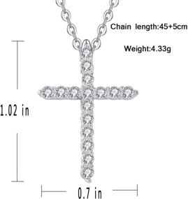 img 1 attached to 🌟 Stylish and Elegant XIANNVXI Cubic Zirconia Cross Necklaces for Women and Girls