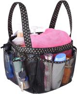 🚿 ninu portable mesh shower caddy basket - college dorm essential bathroom organizer tote in black logo