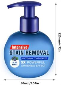 img 2 attached to 🦷 Intensive Stain Remover Whitening Toothpaste with Baking Soda | Strengthening Stain Removal Gel | Toothpastes with Strong Cleaning Power | Natural Fluoride-Free Blueberry Toothpaste