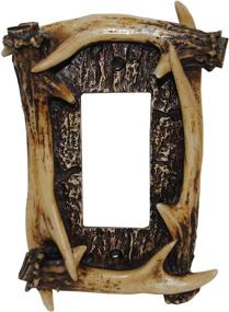 img 1 attached to 🦌 Rustic Antler Lodge Single Rocker Decorative Wall Plate - HiEnd Accents LD8200-SR-OC, 5" x 3.5" x 0.5
