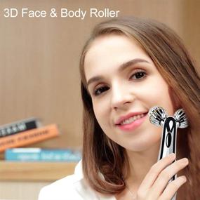 img 3 attached to 🌞 SUNMAY 3D Facial Massager Roller: Waterproof Body Massager for Anti Aging, Firm Skin, V-Shaped Face Lift, Kneading & Body Slimming - Silver