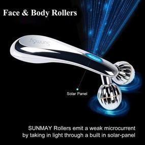 img 2 attached to 🌞 SUNMAY 3D Facial Massager Roller: Waterproof Body Massager for Anti Aging, Firm Skin, V-Shaped Face Lift, Kneading & Body Slimming - Silver