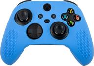 blue soft silicone protector cover skins for microsoft xbox series s/x gamepad controller - anti-slip protective case logo