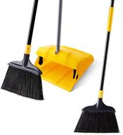 yocada heavy duty broom and dustpan set - commercial outdoor indoor - 2+1 - ideal for courtyard, garage, lobby, mall, market, floors, home, kitchen, rooms, offices - perfect for pet hair and rubbish removal logo