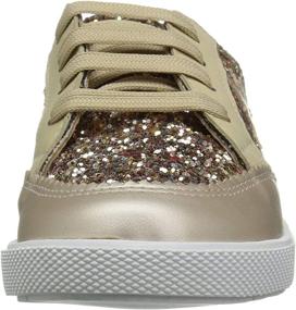 img 3 attached to Elephantito American Sneaker Golden Glitter Girls' Shoes for Flats