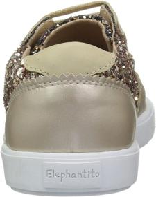 img 2 attached to Elephantito American Sneaker Golden Glitter Girls' Shoes for Flats