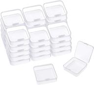 30-pack aybloom small plastic beads storage containers: clear mini boxes with lids for earplugs, crafts, jewelry, hardware – compact organizer for small items (1.77 x 1.77 x 0.79 inches) logo